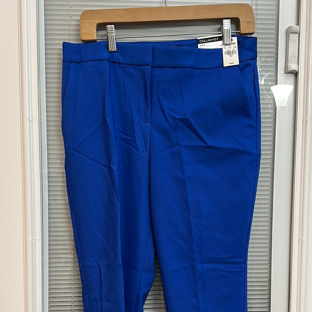 Express Blue Dress Pants with Tapered Fit